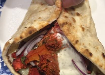 Greek gyros with homemade flatbread