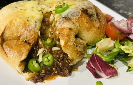 Slow cooked beef brisket shredded beef brisket