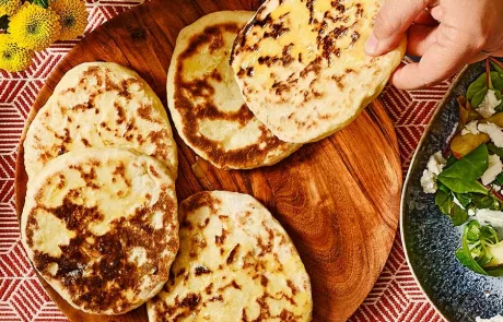 Easy garlic flatbreads